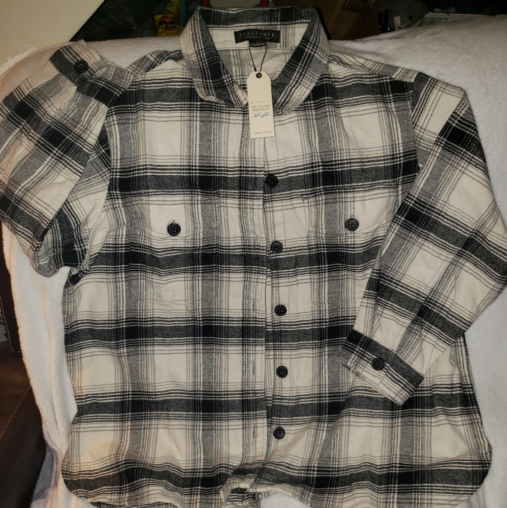 Thick button up flannel shacket